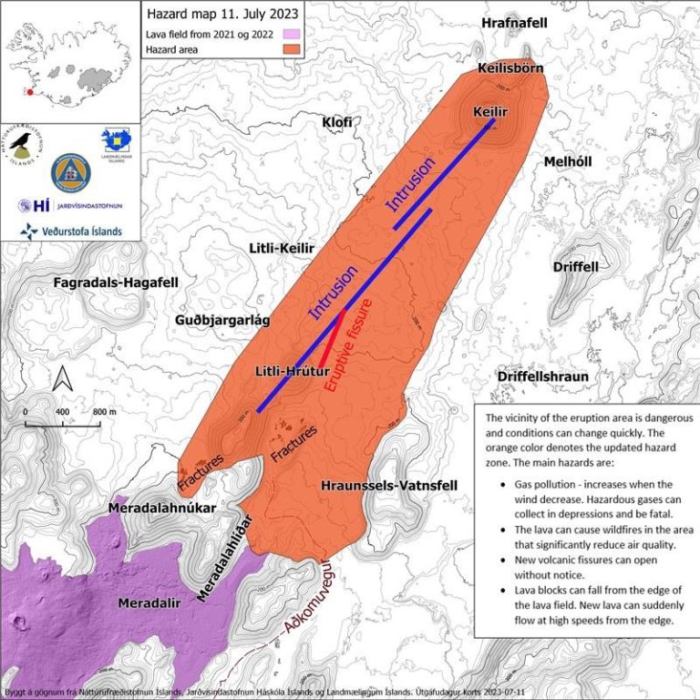 New map hazard zone for the eruption site in Reykjanes Visit Reykjanes