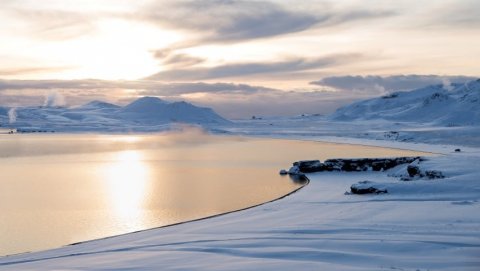 Kleifarvatn að vetri   @Arnar Hafsteins